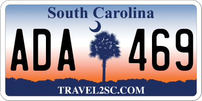 SC license plate ADA469