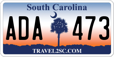 SC license plate ADA473