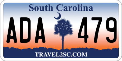 SC license plate ADA479