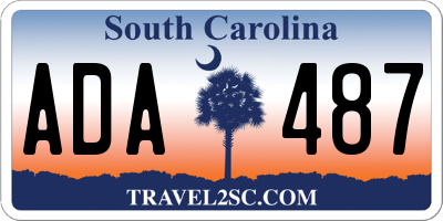 SC license plate ADA487