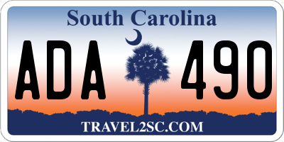 SC license plate ADA490
