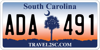 SC license plate ADA491