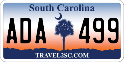 SC license plate ADA499