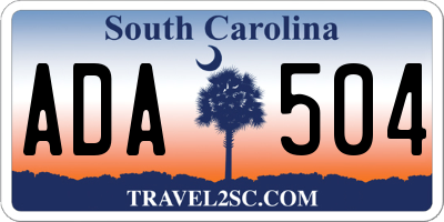 SC license plate ADA504