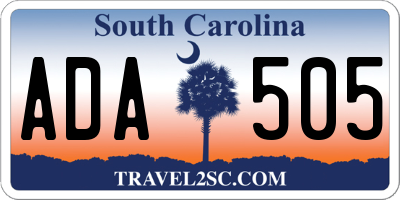 SC license plate ADA505
