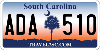 SC license plate ADA510