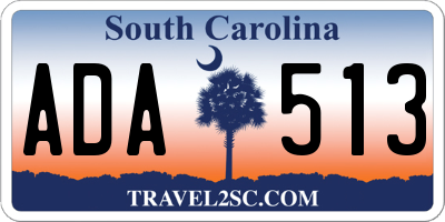 SC license plate ADA513