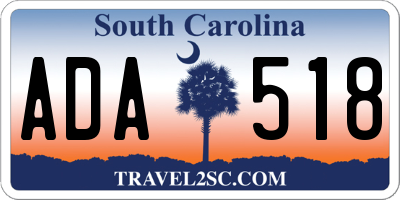 SC license plate ADA518