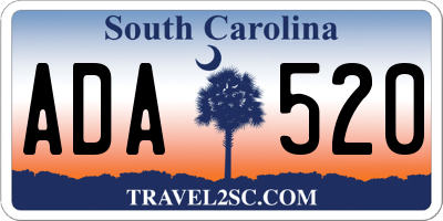 SC license plate ADA520