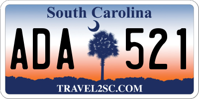 SC license plate ADA521