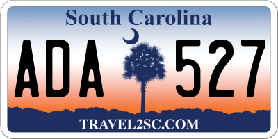 SC license plate ADA527