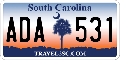 SC license plate ADA531