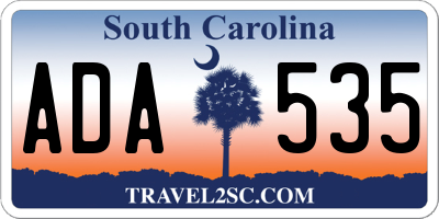 SC license plate ADA535
