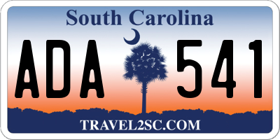 SC license plate ADA541