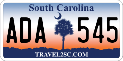 SC license plate ADA545