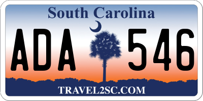 SC license plate ADA546