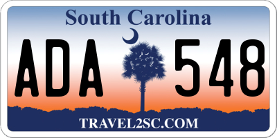 SC license plate ADA548