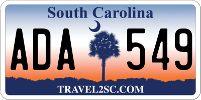 SC license plate ADA549