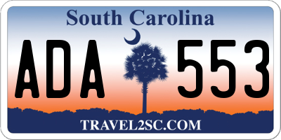 SC license plate ADA553