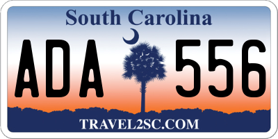 SC license plate ADA556