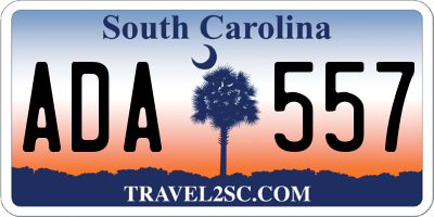 SC license plate ADA557