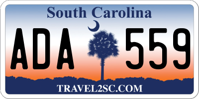 SC license plate ADA559