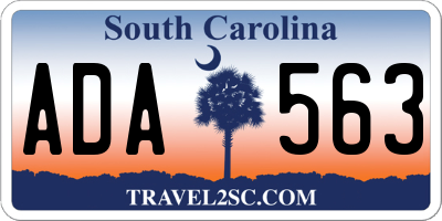 SC license plate ADA563