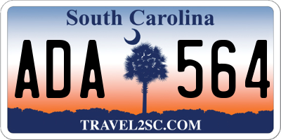 SC license plate ADA564
