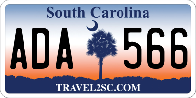 SC license plate ADA566