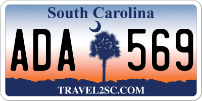 SC license plate ADA569