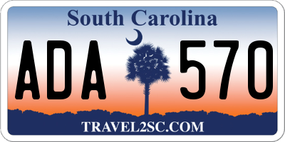 SC license plate ADA570