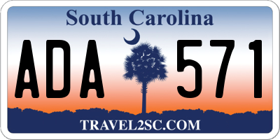 SC license plate ADA571