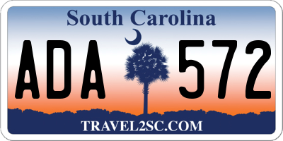 SC license plate ADA572