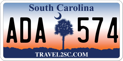 SC license plate ADA574
