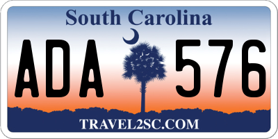 SC license plate ADA576