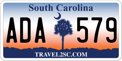 SC license plate ADA579