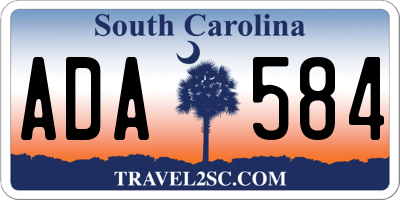 SC license plate ADA584