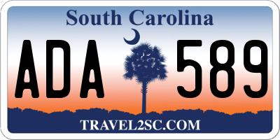 SC license plate ADA589