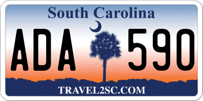 SC license plate ADA590