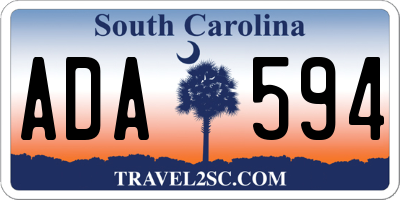 SC license plate ADA594