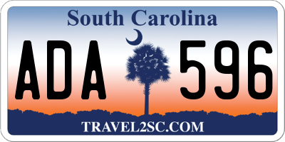 SC license plate ADA596