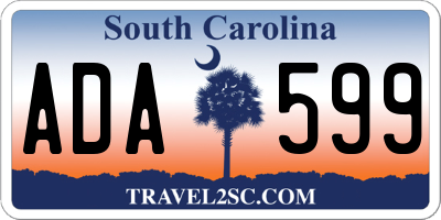 SC license plate ADA599