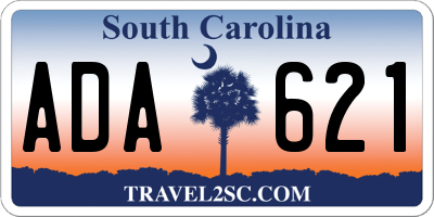 SC license plate ADA621