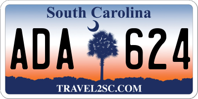 SC license plate ADA624