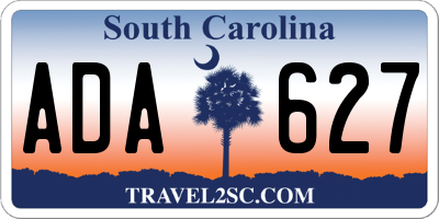 SC license plate ADA627
