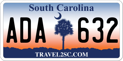 SC license plate ADA632