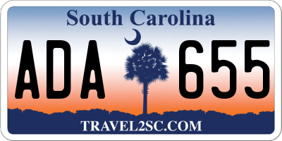SC license plate ADA655