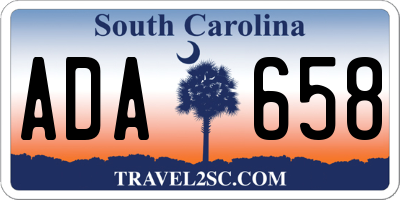 SC license plate ADA658