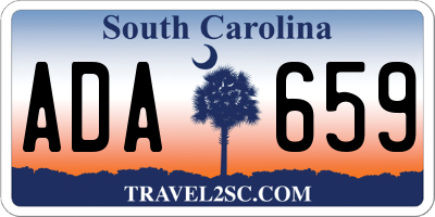 SC license plate ADA659