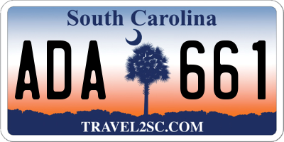 SC license plate ADA661